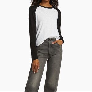 ATM Cotton Long-Sleeve Ringer Tee